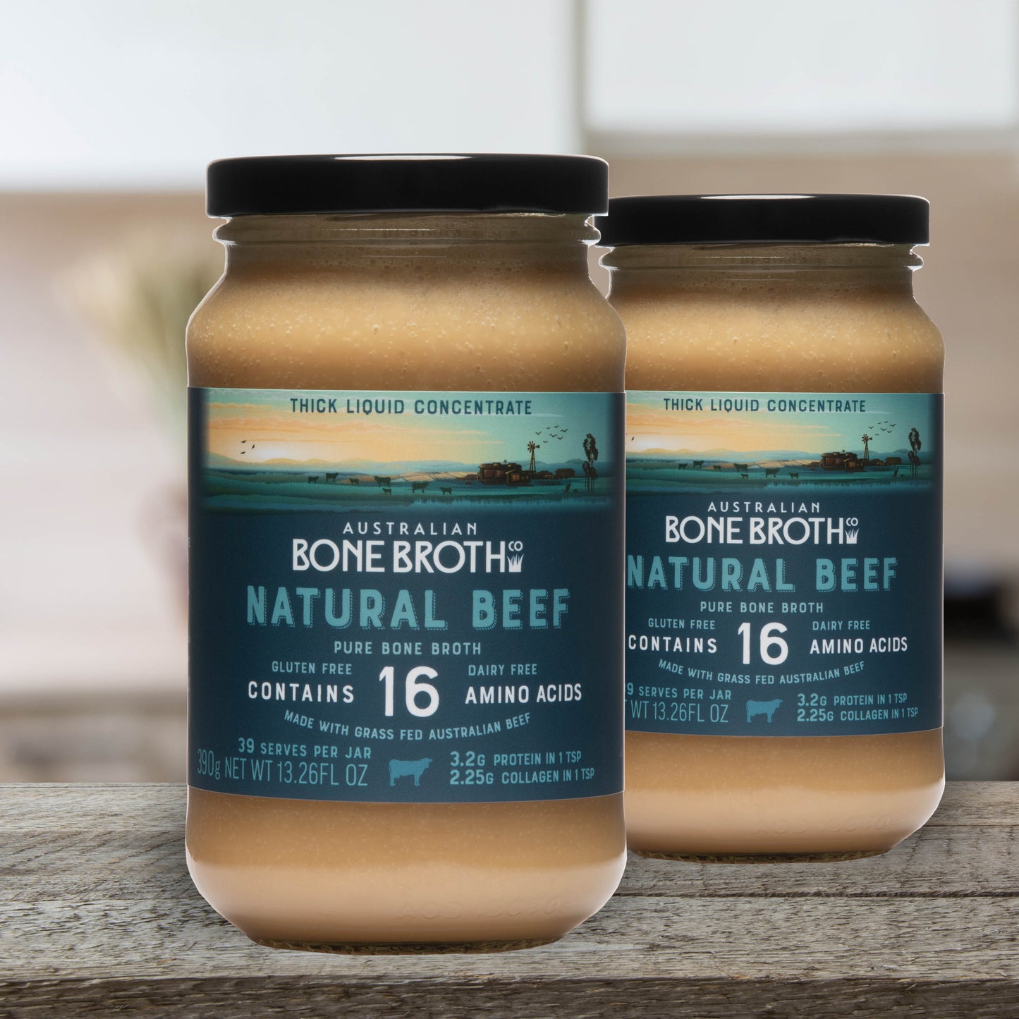 Natural Beef Bone Broth Concentrate bottle – grass-fed collagen-rich – Australian Bone Broth Co.