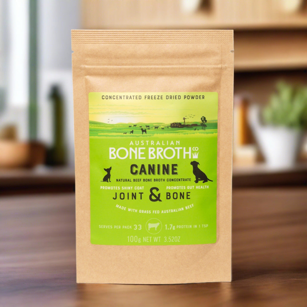 Pet Bone Broth Powder 100 gram- No veggies or herbs  just pure bone broth.