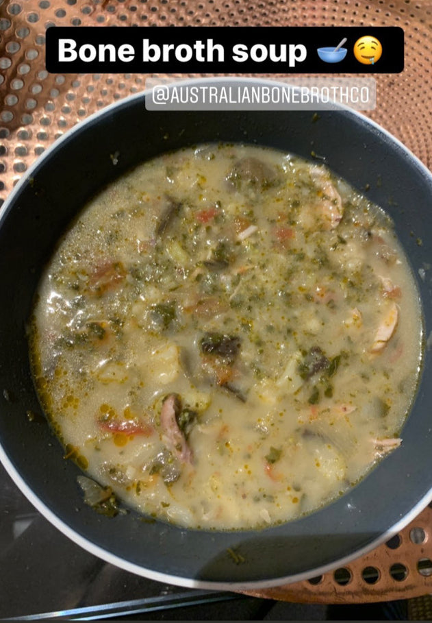 Chicken and Vegetable Soup with Natural Bone Broth (keto friendly)