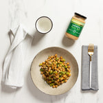 Chickpea and Haloumi Salad + Australian Bone Broth Halal or Natural Beef