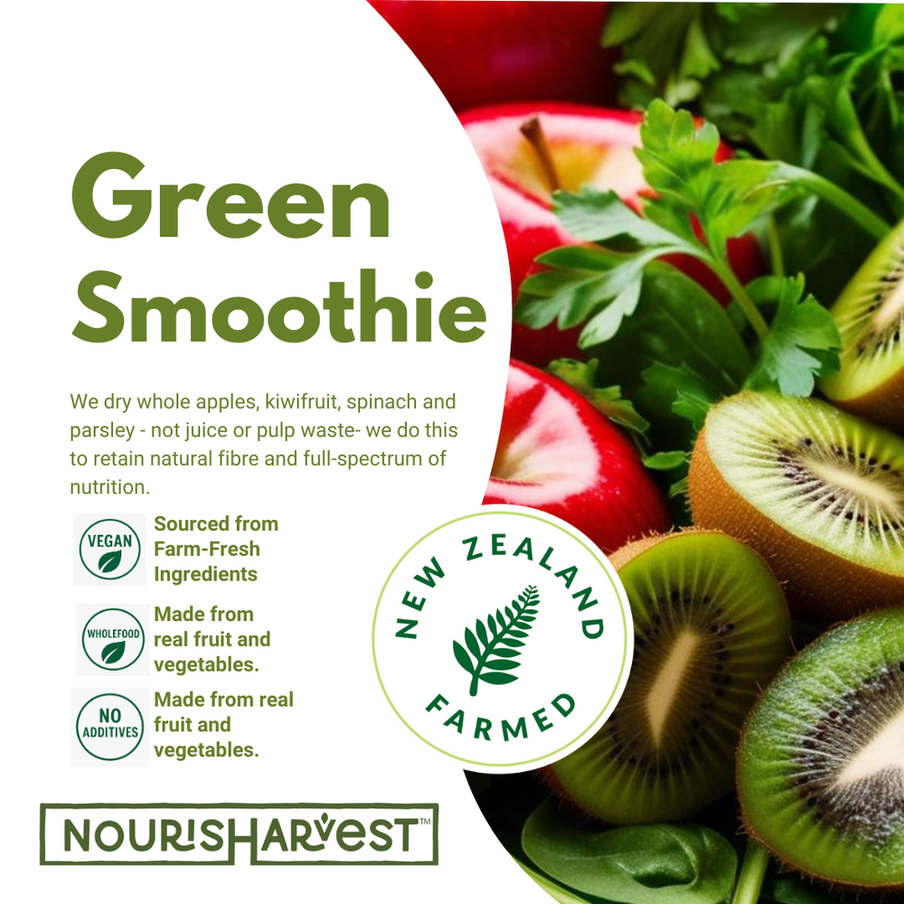 Nourisharvest Green Smoothie Powder - 100% Natural Wholefood Blend