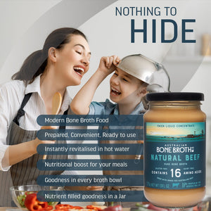 Bone Broth Concentrate - Natural Beef Bone Broth 375 grams (Two Bottle Promotion)