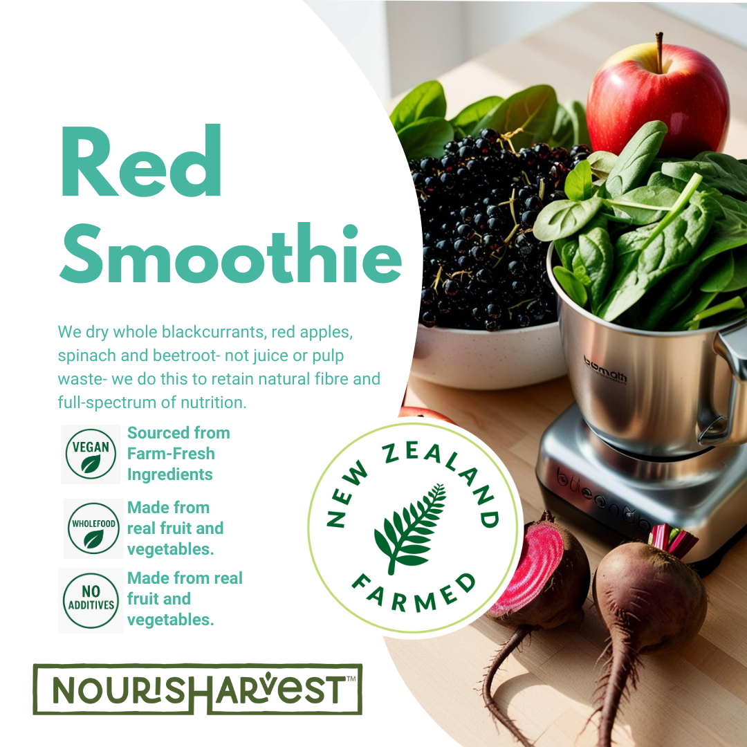 Nourisharvest Red Smoothie Powder - 100% Natural Wholefood Blend