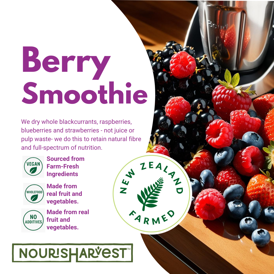 Nourisharvest Berry Smoothie Powder - 100% Natural Wholefood Blend