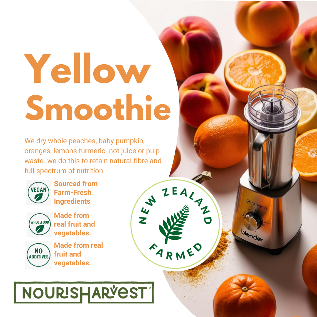 Nourisharvest Yellow Smoothie Powder - 100% Natural Wholefood Blend