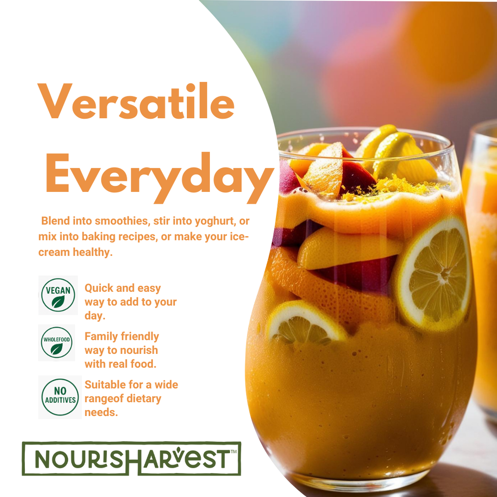 
                      
                        Nourisharvest Yellow Smoothie Powder - 100% Natural Wholefood Blend
                      
                    