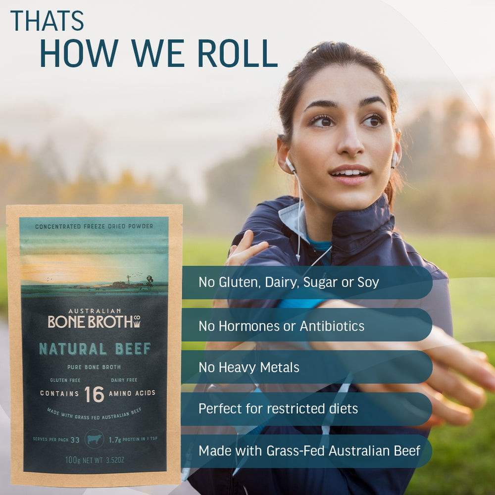 Beef Bone Broth Concentrated Freeze-Dried Powder. Natural Beef