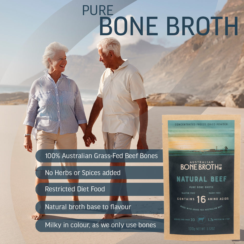Beef Bone Broth Concentrated Freeze-Dried Powder. Natural Beef