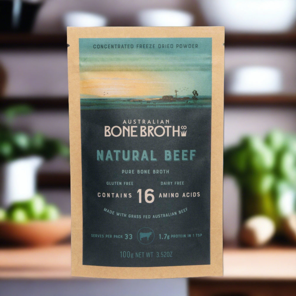 Beef Bone Broth Concentrated Freeze-Dried Powder. Natural Beef