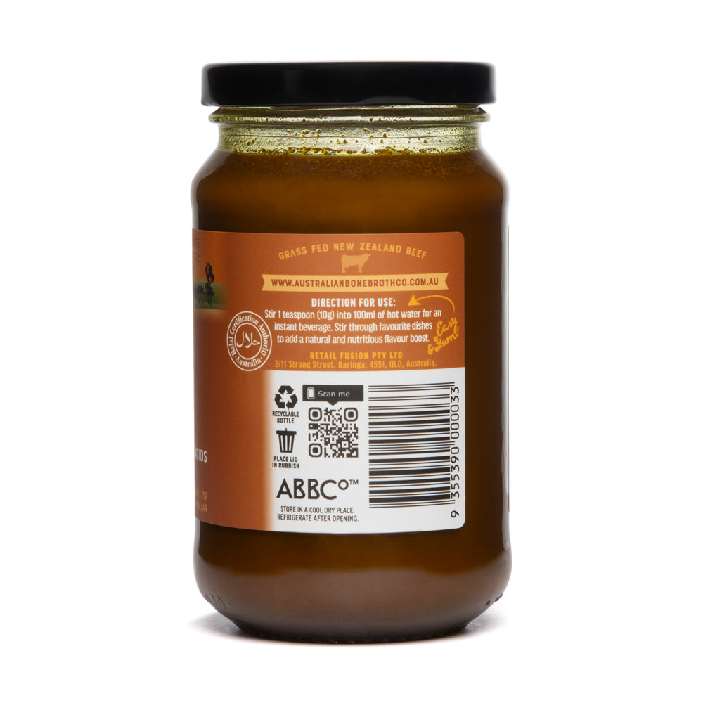 Turmeric Beef Broth Concentrate with Grass-Fed Collagen Peptides 395 grams