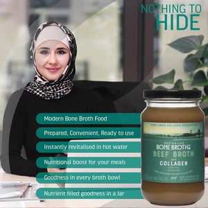 Beef Broth with Collagen Concentrate - Halal Certified Broth  375gram