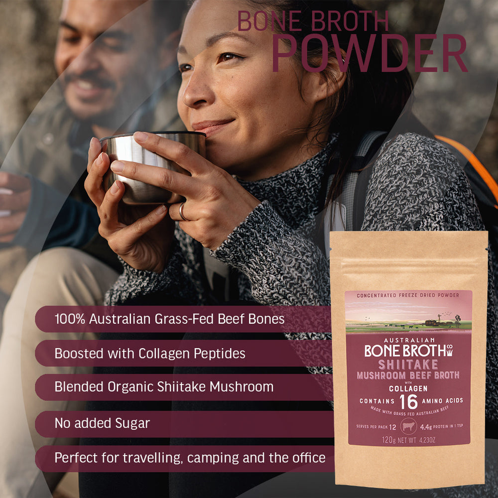 Mushroom Beef Broth with Grass-Fed Collagen Peptides - Double Pack Promotion
