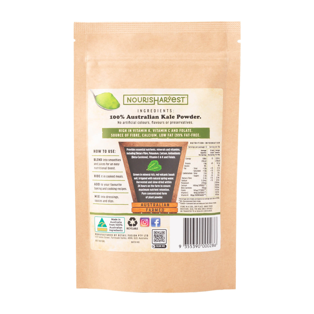 Australian Kale Organic Vegetable Powder - Pure plant power - 120 grams