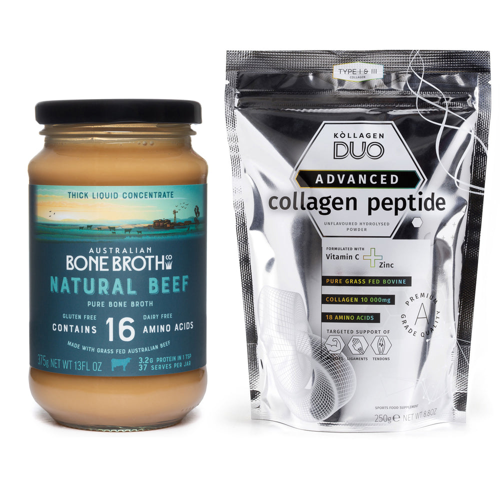 Natural Beef Bone Broth 375g & Advanced Collagen Peptide 250g- Promotion Offer