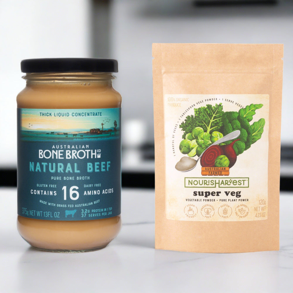 Natural Beef Bone Broth 375g & Organic Veg Powder - Promotion Offer