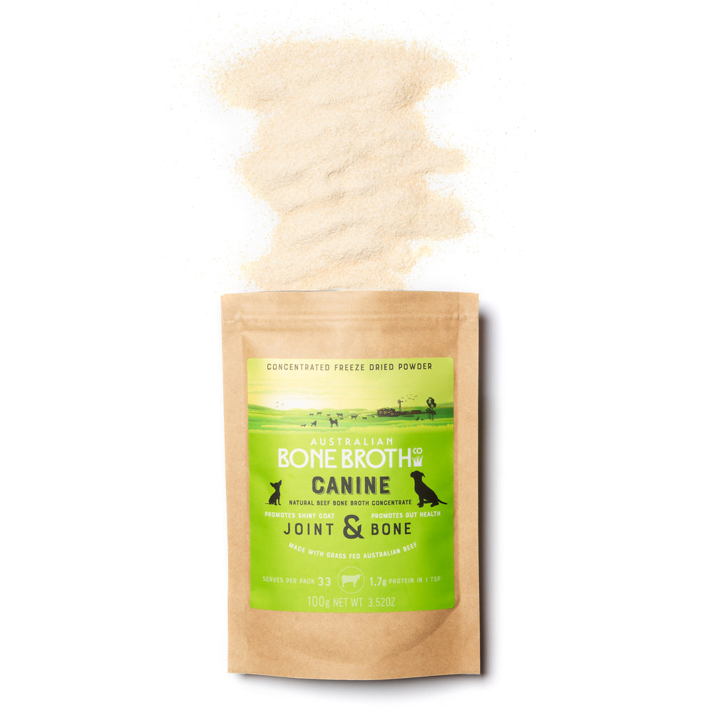 Pet Bone Broth Powder 100 gram- No veggies or herbs  just pure bone broth.