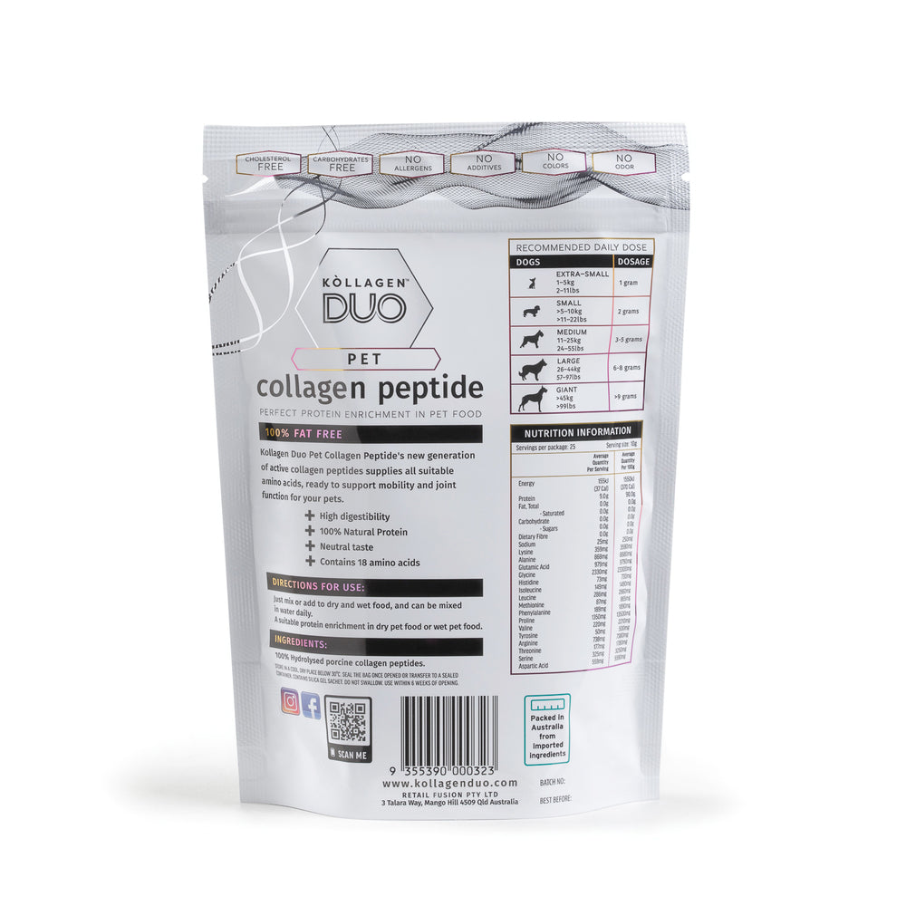Pet Collagen Peptide Powder - Supports Bone, Joint, Skin, Coat and Digestive Health